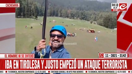 Tremendo ataque terrorista queda registrado por turista en tirolesa