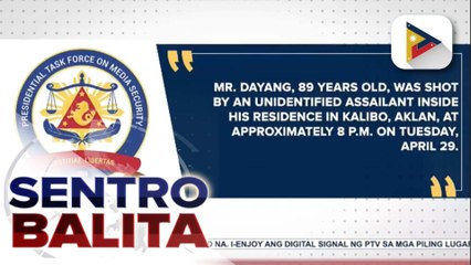 Pamamaslang sa isang beteranong journalist at dating alkalde sa Aklan, mariing kinondena ng PTFOMS; hustisya para kay Dayang, tiniyak