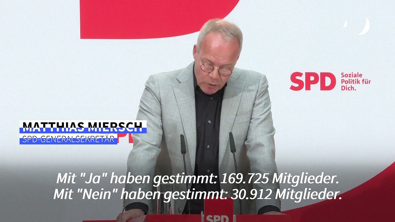 Miersch: SPD stimmt für Koalitionsvertrag