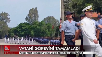 Asker Mert Ramazan Demir yemin töreninde görüntülendi