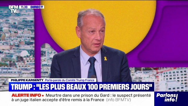 Les 100 premiers jours de Donald Trump sont une véritable réussite , estime Philippe Karsenty, porte-parole du Comité Trump France