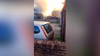 The devastating scenes as fire destroyed home in Yate