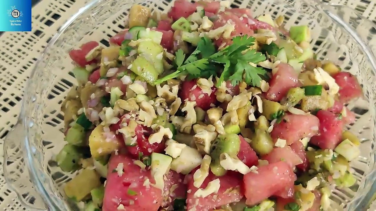 Water Melon Chaat Recipe | Summer Special Recipe By Spice Bite