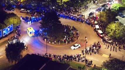 Shocking footage of dangerous driver at illegal car meet in Southampton which headed to Southsea