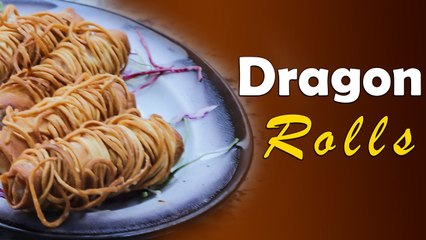Dragon Rolls Recipe | Vegetarian Chinese Spring Rolls | Cook Book.