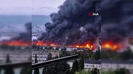 Tiflis yanıyor: Pazarda başlayan yangın bütün kenti yakıyordu