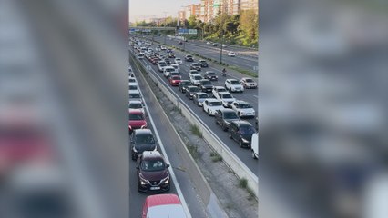 La insólita imagen que captaron en la M-30 durante el apagón