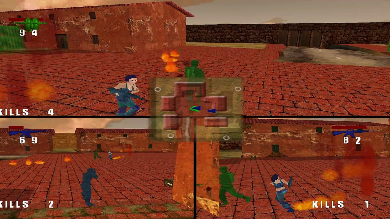 Army Men: Sarge's Heroes - Multiplayer Deathmatch: Town - Sega Dreamcast