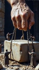 Egypt pyramid workers giant hand