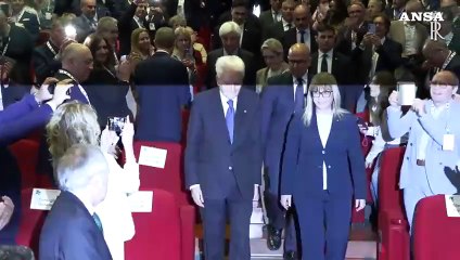 Il presidente Mattarella all'evento per i 75 anni della Cisl