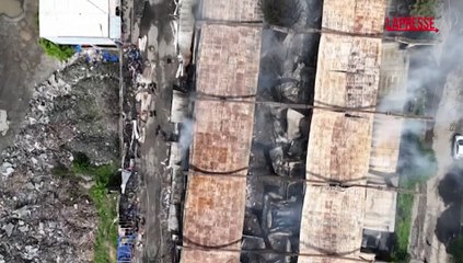 Maxi incendio vicino stazione Tbilisi: evacuati ospedali