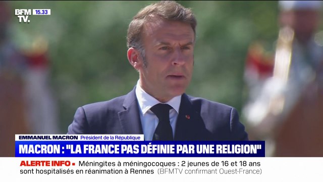 Meurtre dans une mosquée du Gard: La France ne se définit ni par le sang, ni par une race, ni par une religion, ni par une identité figée , déclare Emmanuel Macron