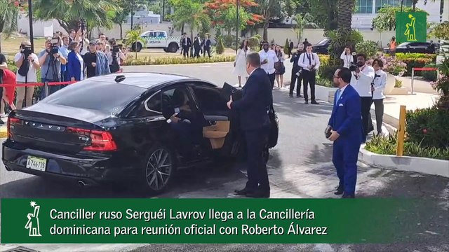 Canciller ruso Serguéi Lavrov llega a la Cancillería dominicana para reunión oficial con Roberto Álvarez