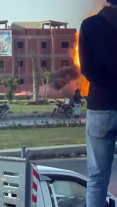 انفـ ـجار خط غاز بطريق الواحات  والأجهزة الأمنية تتحرك لسيطرة علي الموقف