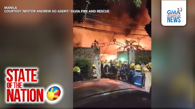 Sunog sa isang compound sa Sampaloc, Maynila, hinihinalang sinadya ng mga armadong lalaki; nasa P6-M halaga ng ari-arian, nasunog | SONA