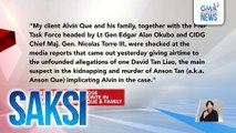 Anak ni Anson Tan na si Alvin Que at kanyang pamilya, naglabas ng pahayag | Saksi