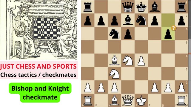 Checkmate Patterns. Knight and Bishop, Damiano's Bishop