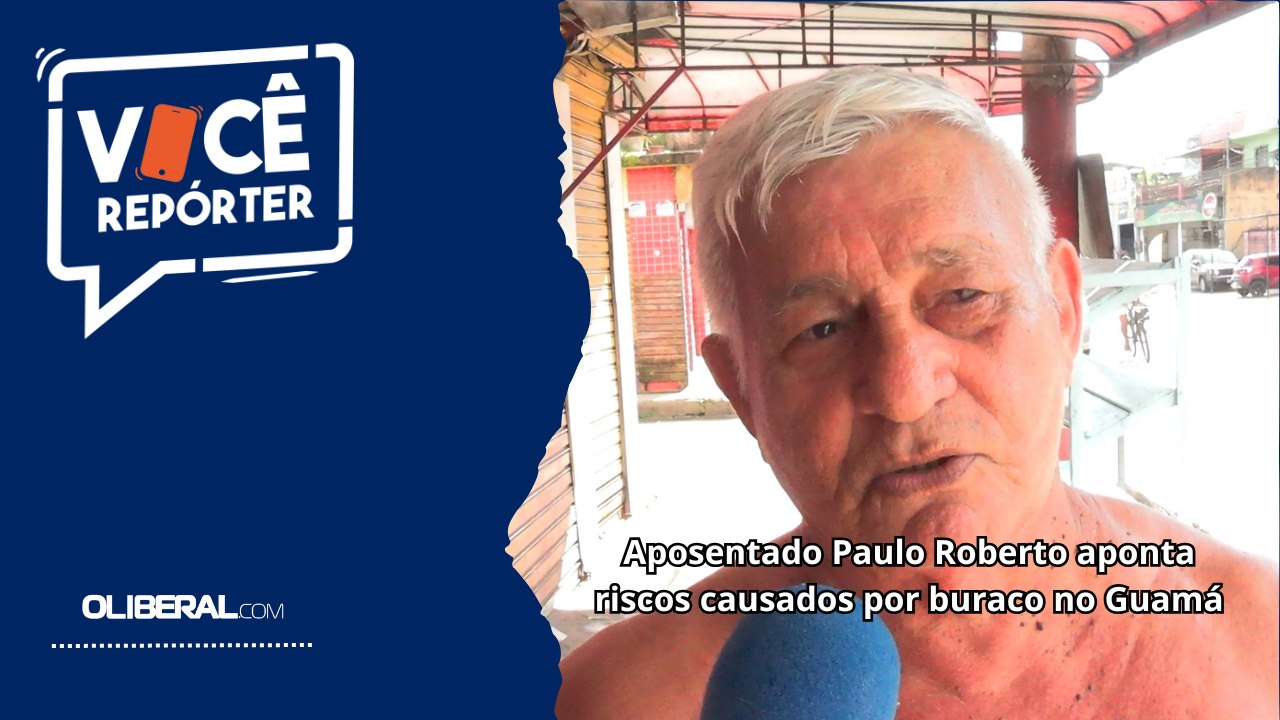 Aposentado Paulo Roberto aponta riscos causados por buraco no Guamá