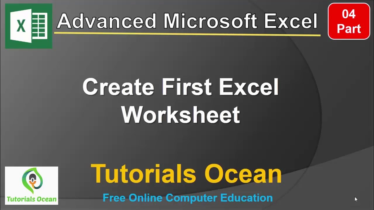 Part 4: Advanced Microsoft Excel Course - Create First Basic Excel Worksheet in Urdu/Hindi