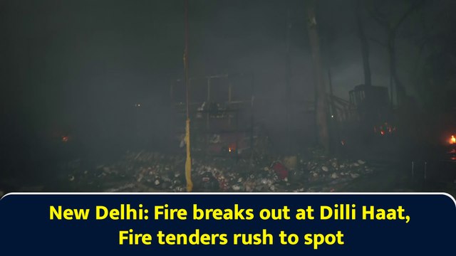 New Delhi: Fire breaks out at Dilli Haat, Fire tenders rush to spot