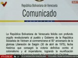 Venezuela celebra con orgullo revolucionario el 50° aniversario de la Liberación de Saigón