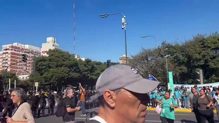 Fernando Esteche en la marcha de la CGT