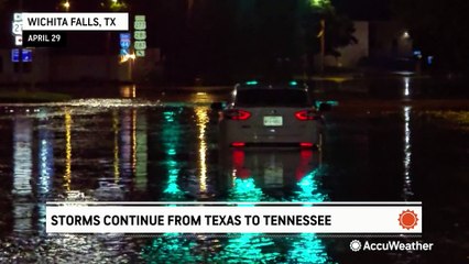 Nasty storms barreling from Texas to Tennessee