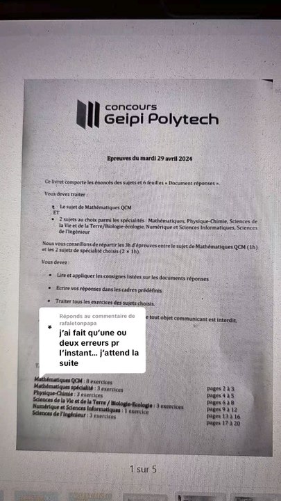 Correction Concours Geipi Polytech QCM Partie 3 Suites numériques Exercice 5 et 6 Questions VA à VD et VIA et VIB.#terminale #terminalespemaths #geipi #polytech #concours