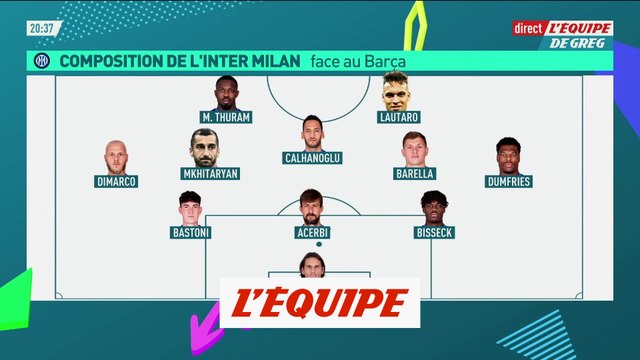 Les compos de la demi-finale aller entre le FC Barcelone et l'Inter Milan - Foot - C1