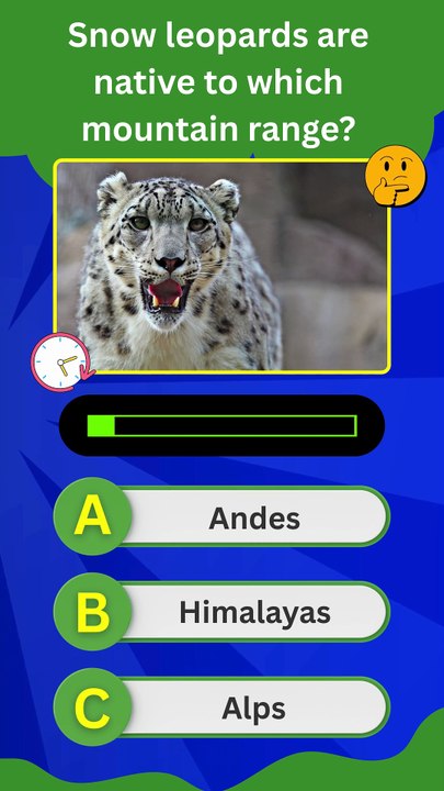 Snow Leopard Quiz: Can You Score 4/4? 🏔️🐆 | Ghost of the Mountains Trivia Challenge!