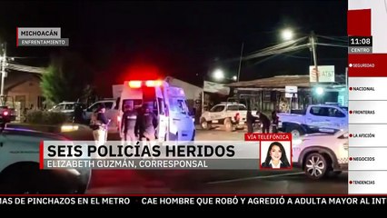 Enfrentamiento a balazos deja seis policías heridos en Pátzcuaro, Michoacán