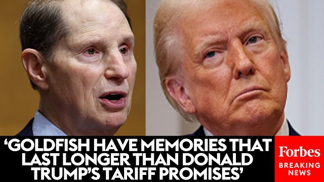Ron Wyden Lambasts Trump Over Tariff Policy After Economy Contracts For First Time In Three Years