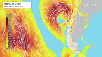 Temporal de viento hasta 80 km/H en las regiones de Los Lagos y Aysén