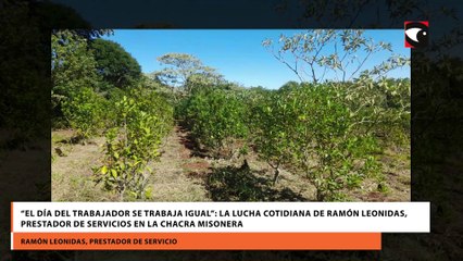 “El Día del Trabajador se trabaja igual” la lucha cotidiana de Ramón Leonidas, prestador de servicios en la chacra misonera