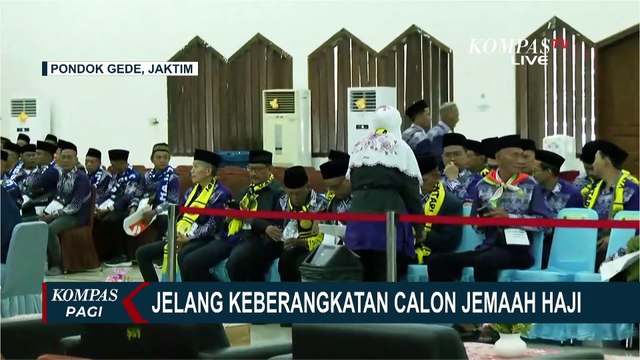 [FULL] Jelang Keberangkatan Jemaah Calon Haji di Asrama Haji Pondok Gede Jakarta-Sukolilo Surabaya