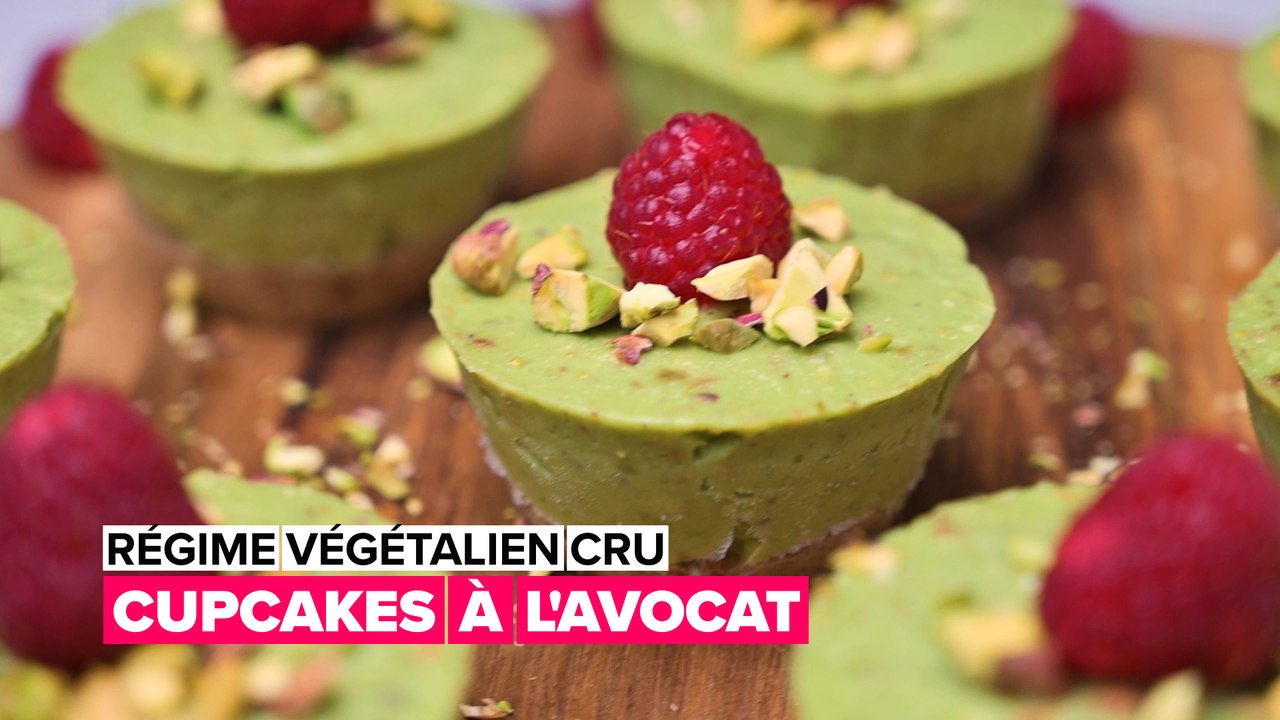 Régime végétalien cru : cupcakes à l'avocat