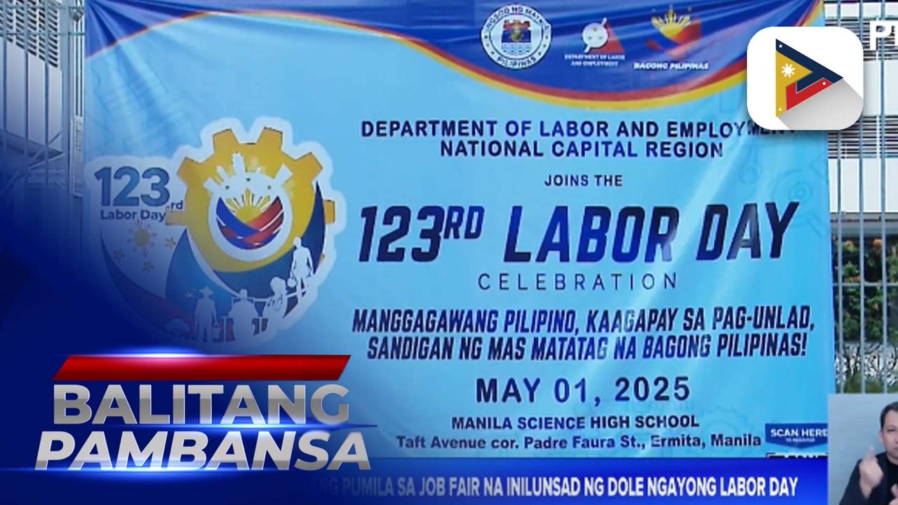 Job seekers, maagang pumila sa Job Fair na inilunsad ng DOLE ngayong Labor Day; Higit 200K trabaho, alok ngayong taon