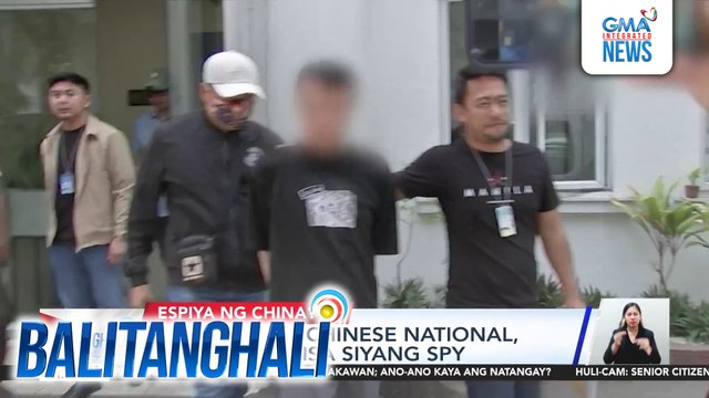 Chinese National na may gamit umano sa pang-espiya at naaresto sa paligid ng Comelec, nakunan ng video bago maaresto | Balitanghali