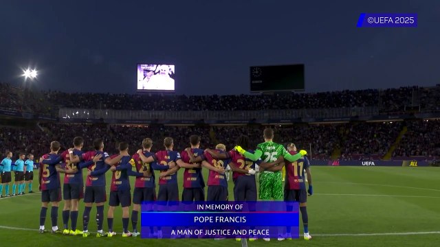 Barcelona and Inter pay respect to Pope Francis