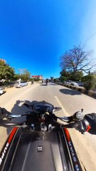 bike rider unbalanced and road accident