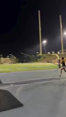 Athlete Struggles To Clear Bar, Landing Hard After Unsuccessful Vault