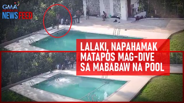 Lalaki, napahamak matapos mag-dive sa mababaw na pool | GMA Integrated Newsfeed