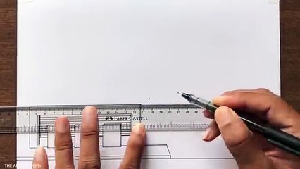 How to Draw a House in 1 Point Perspective