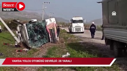 Van'da yolcu otobüsü devrildi: 28 yaralı