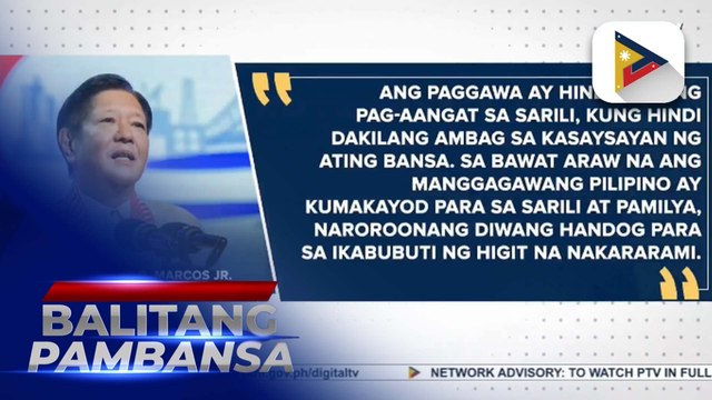 Sakripisyo at mahalagang papel ng mga Pilipinong manggagawa sa pagpapaunlad ng bansa, kinilala ni PBBM