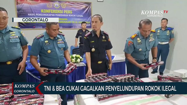 Tim Gabungan TNI & Bea Cukai Gagalkan Peredaran Ratusan Ribu Batang Rokok Ilegal di Gorontalo