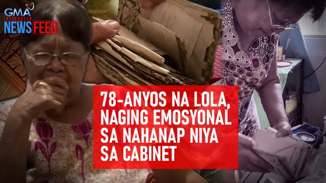 78-anyos na lola, naging emosyonal sa nahanap niya sa cabinet | GMA Integrated Newsfeed