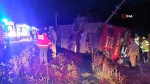 Van'da korkutan kaza! Yolcu otobüsü devrildi, çok sayıda yaralı var