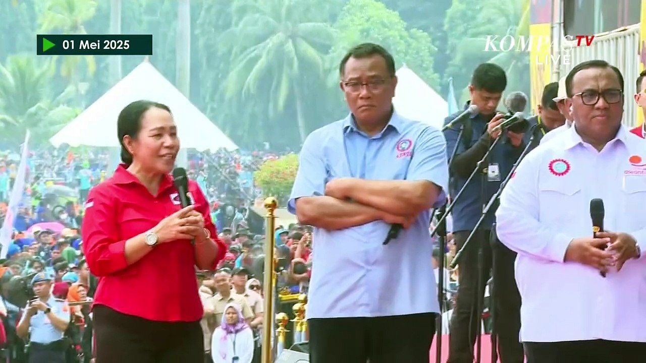 [FULL] Depan Prabowo Langsung! Pimpinan Serikat Buruh Sampaikan Tuntutan di May Day 2025