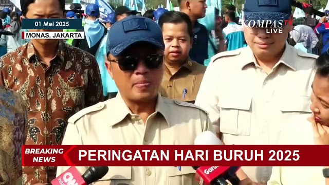 Mensesneg Soal Tuntutan Buruh saat Peringatan May Day 2025 di Monas